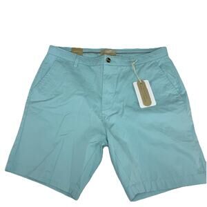 Across The Pond Men's Slim Stretch Chino Shorts Sz 34 Seafoam Green NWT